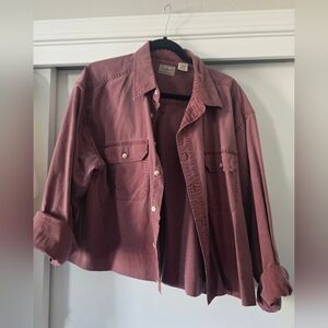 L.L. Bean Men's Red Button-Up Shirt